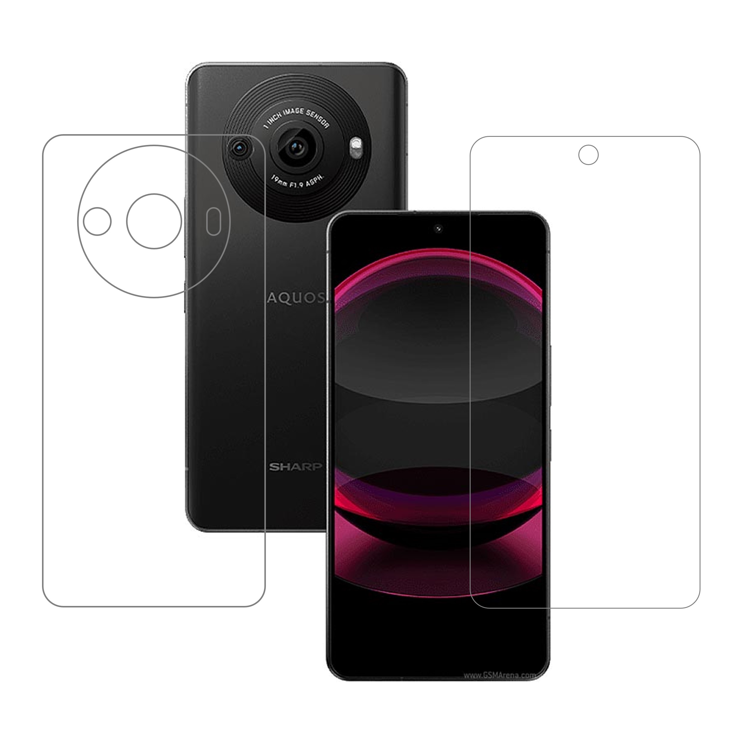 Sharp Aquos R8s pro (Front & Back) 9H Protective Flexible Compatible Mobile Screen Protector